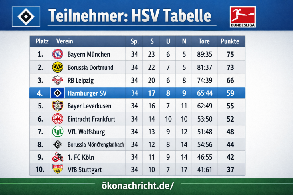 teilnehmer: hsv tabelle